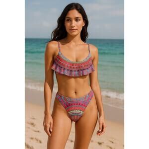 Mara Hoffman Southwestern Geometric Print Bikini Set - Size XS